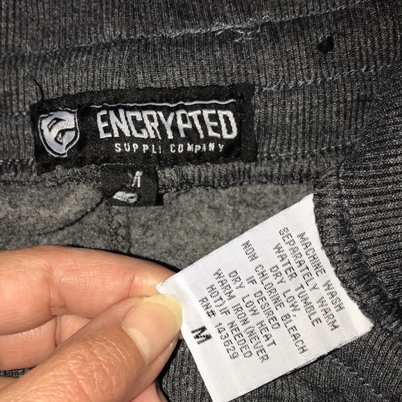 Encrypted supply company medium grey blue and white sweats - Picture 3 of 3
